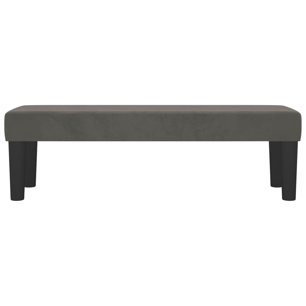 Klupa tamnosivi 100x30x30 cm baršunasti