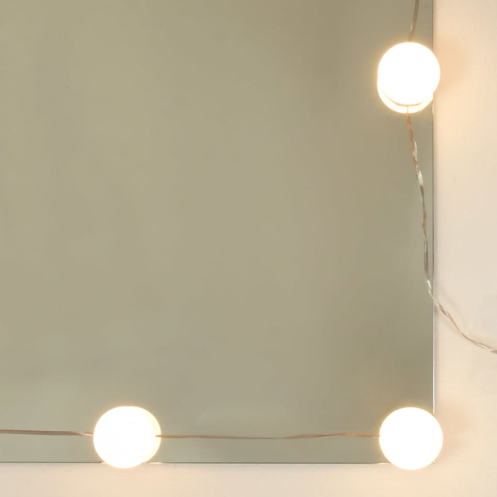 LED toaletni stolić s ormarićima boja hrasta konstruirano drvo