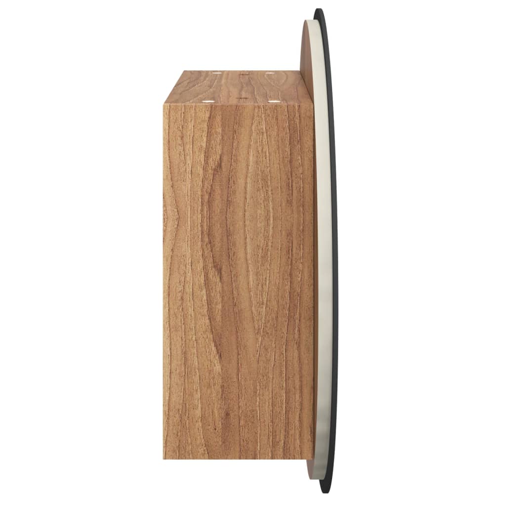 Kupaonski ormarić s ogledalom LED boja hrasta 47 x 47 x 17,5 cm