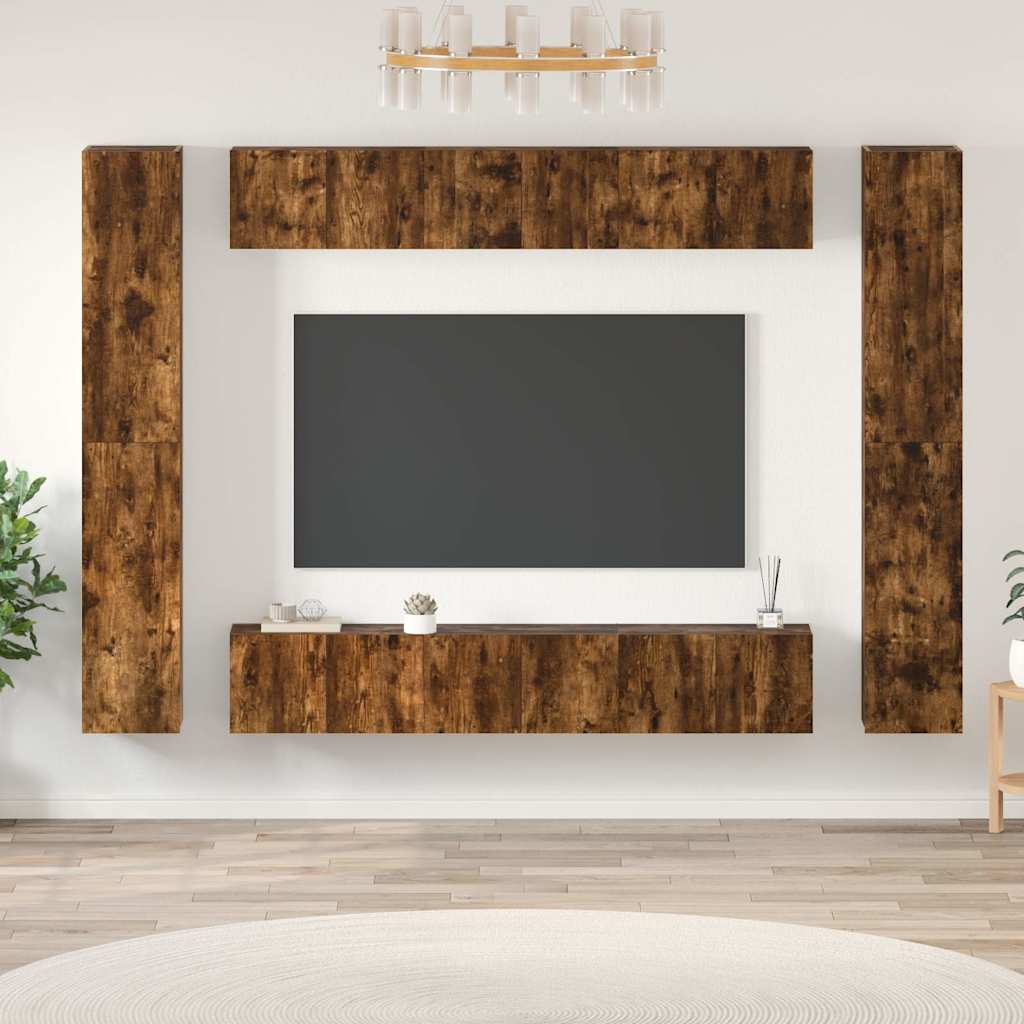 10-dijelni set TV ormarića od konstruiranog drva