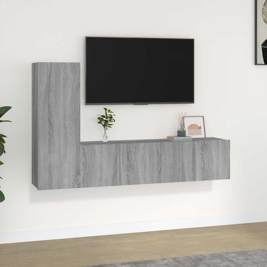 3-dijelni set TV ormarića boja hrasta sonome konstruirano drvo