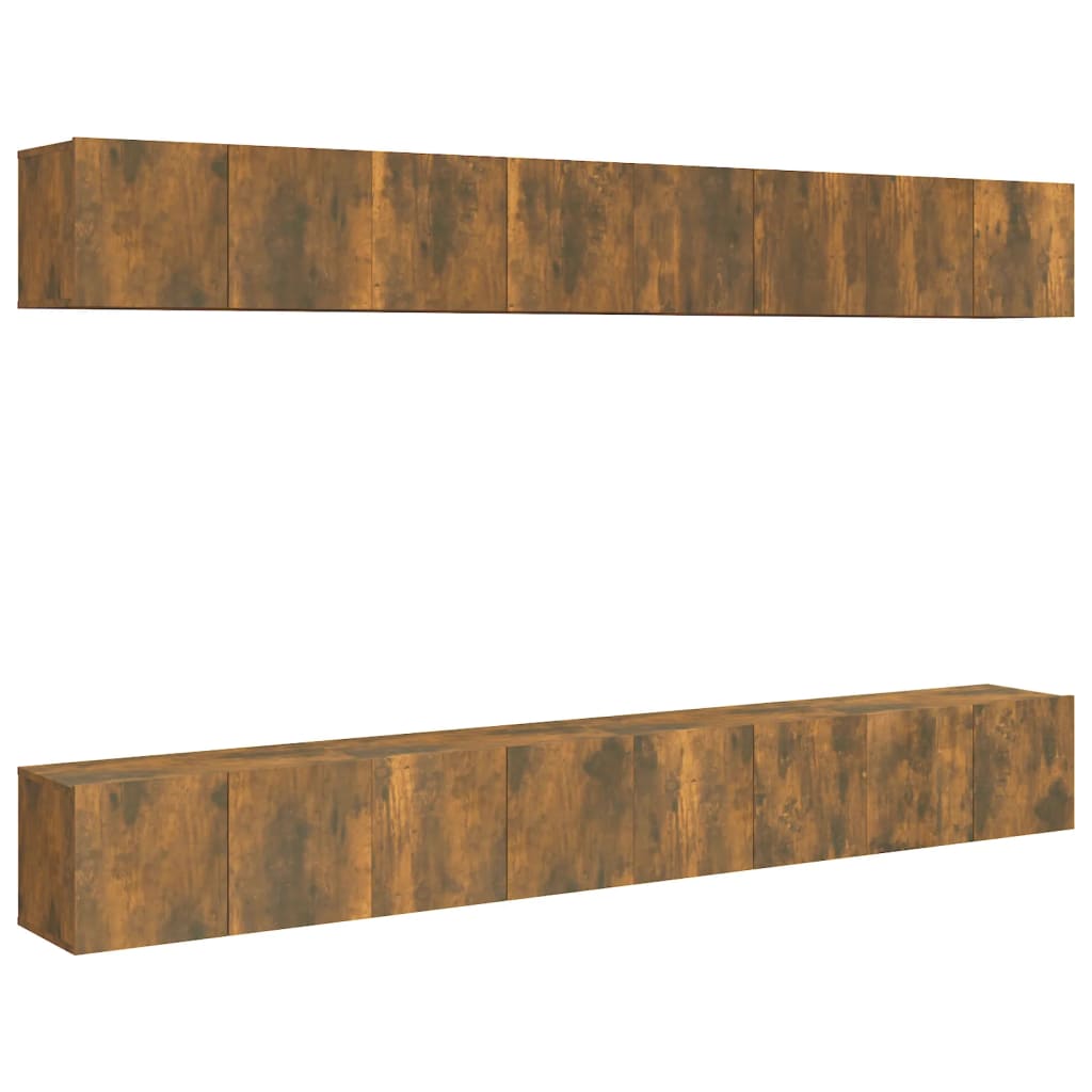 TV ormarići 8 kom boja hrasta 60 x 30 x 30 cm konstruirano drvo