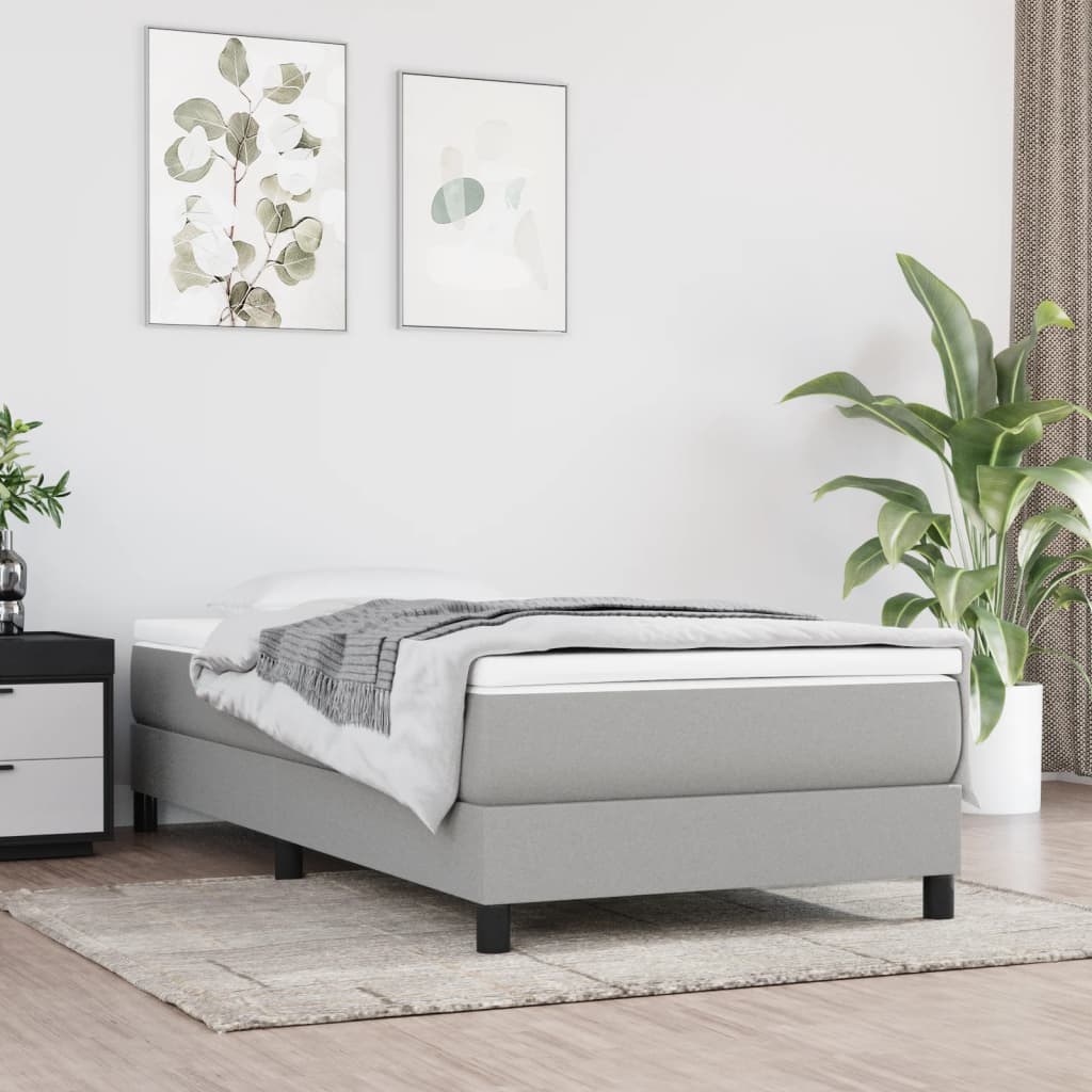 Madrac s džepičastim oprugama srednje tvrdoće svjetlosivi 80x200x20cm tkanina