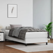 Madrac s džepičastim oprugama srednje tvrdoće bijeli 80x200x20 cm umjetne kože