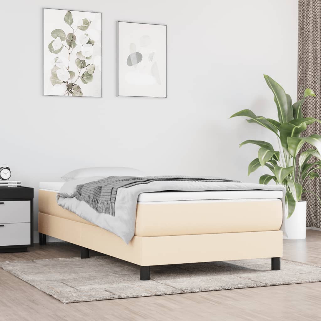 Madrac s džepičastim oprugama srednje tvrdoće krem 90x200x20 cm od tkanine
