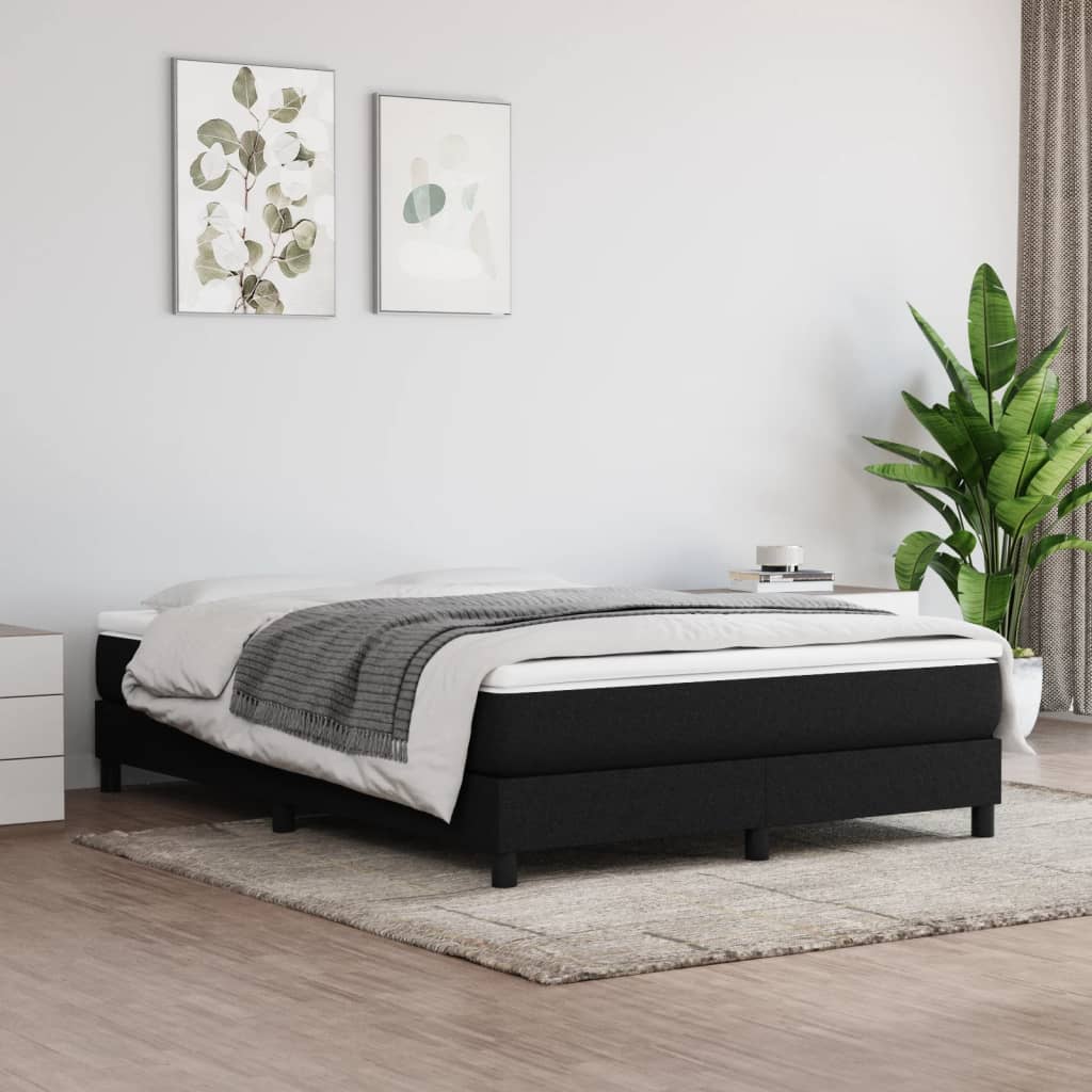 Madrac s džepičastim oprugama srednje tvrdoće crni 140x200x20 cm od tkanine