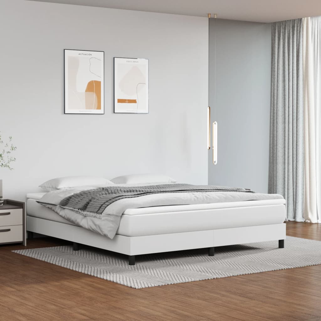 Madrac s džepičastim oprugama srednje tvrdoće bijeli 180x200x20 cm umjetne kože