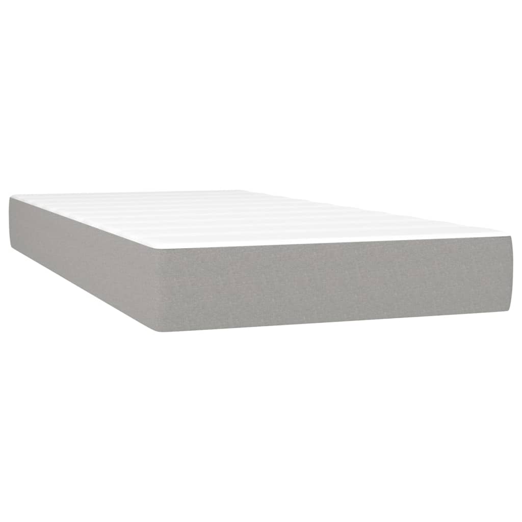 Madrac s džepičastim oprugama srednje tvrdoće svjetlosivi 100x203x20 cm bračni