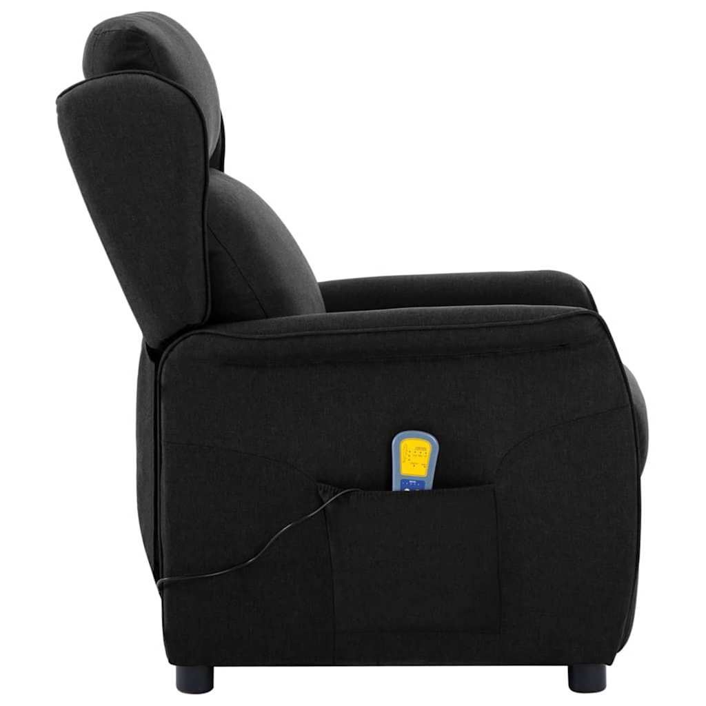 Massagerica s jastukom Crna 93.5 x 67.5 x 101.5 cm tkanina