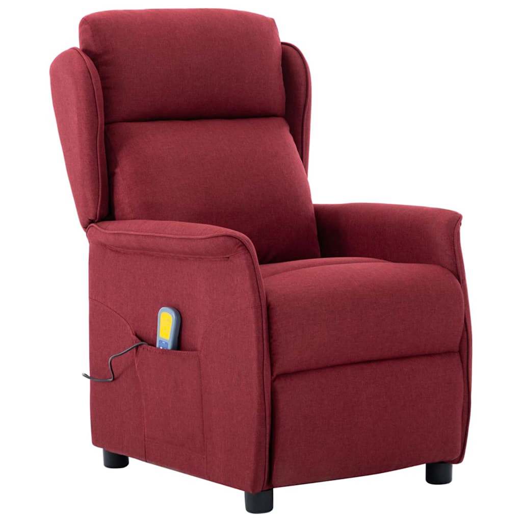 Massagerica s jastukom Burgundac 93.5 x 67.5 x 101.5 cm tkanina