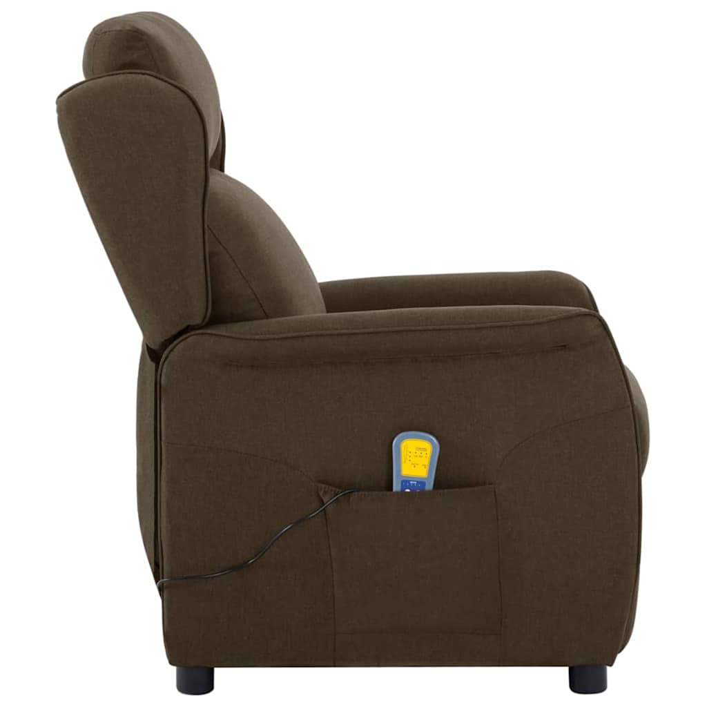 Massagerica s jastukom Smeđa 93.5 x 67.5 x 101.5 cm tkanina