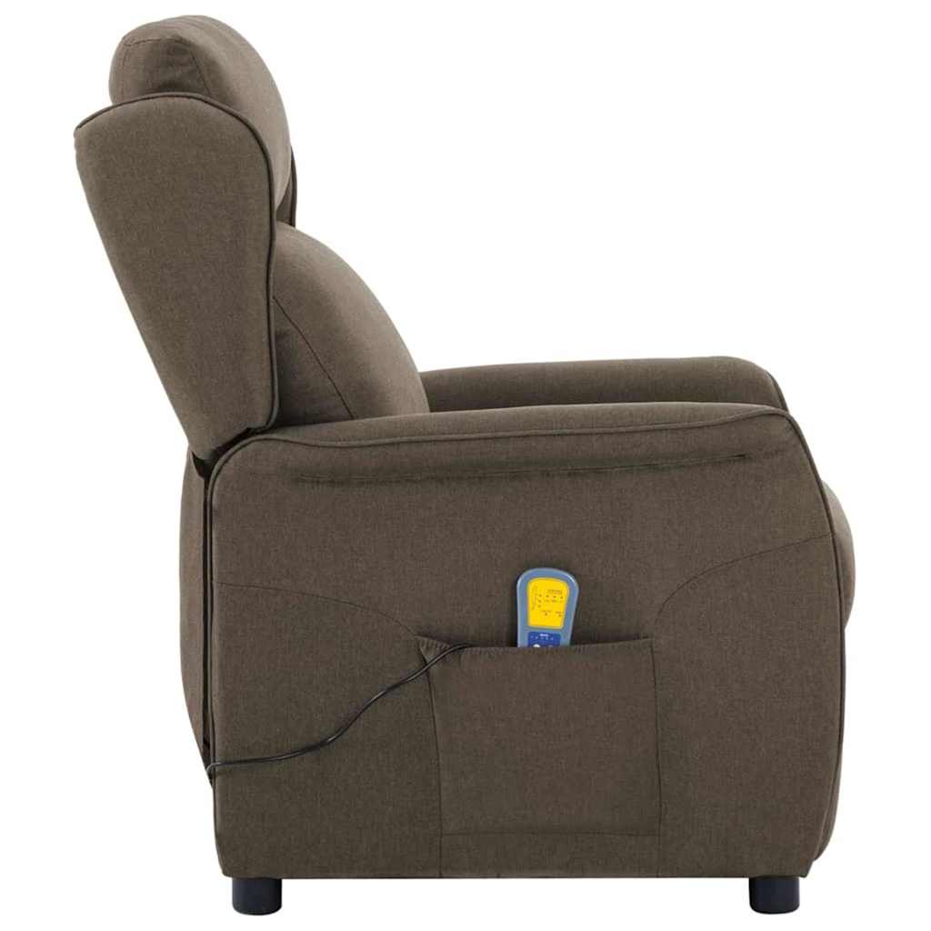 Massagerica Sivo-smeđa 93.5 x 67.5 x 101.5 cm tkanina