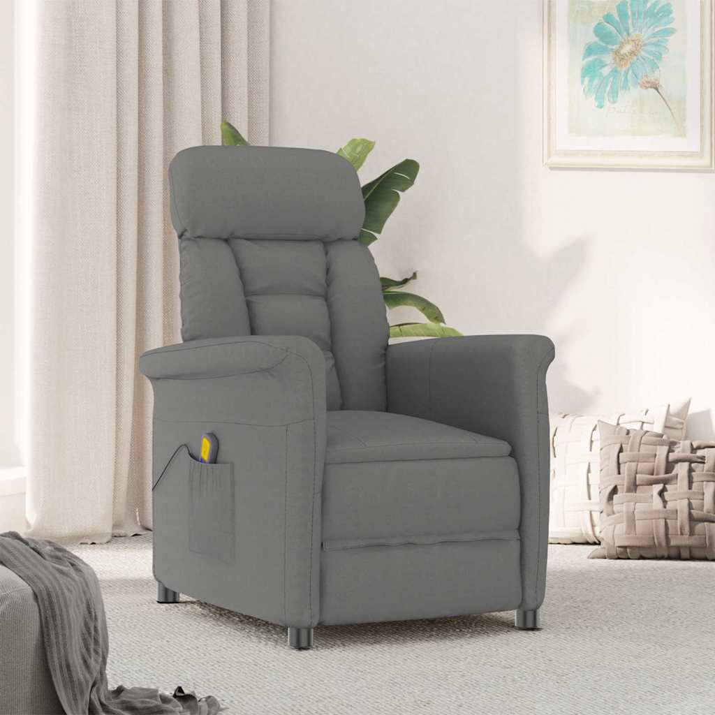Massagerica Tamno siva 96,5 x 70,5 x 95 cm Mikro Vlakna