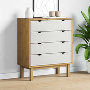 Ladičar OTTA smeđe-bijeli 76,5x39,5x90 cm od masivne borovine