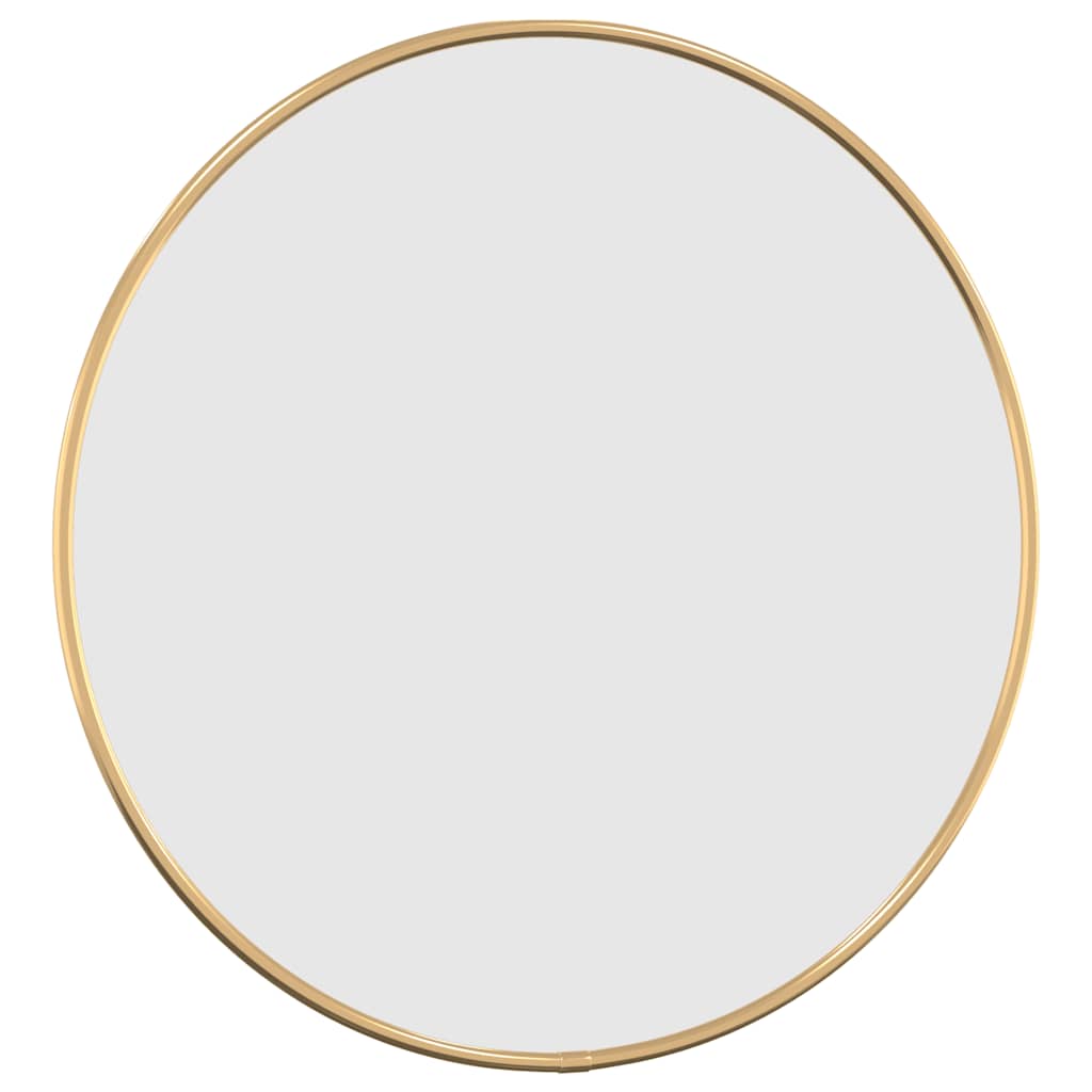 Zidno ogledalo zlatno Ø 40 cm okruglo