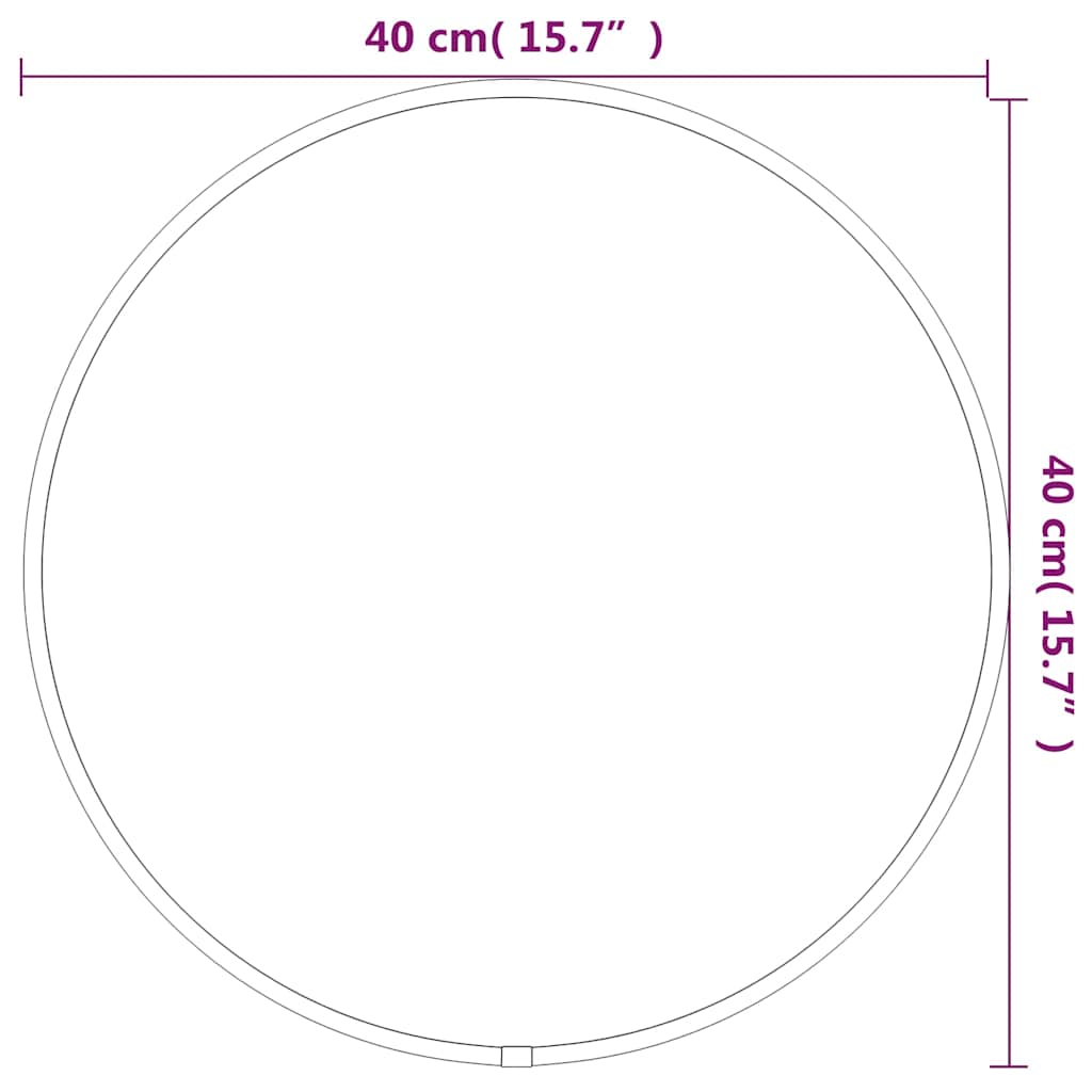 Zidno ogledalo zlatno Ø 40 cm okruglo