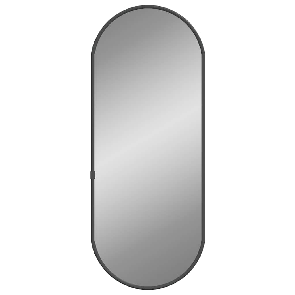 Zidno ogledalo crna 50x20 cm ovalno