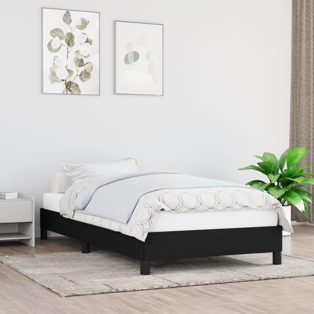 Okvir za krevet bez madraca crni 90x190cm od tkanine