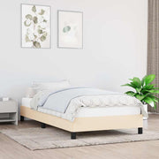 Okvir za krevet bez madraca krem 90x200cm od tkanine