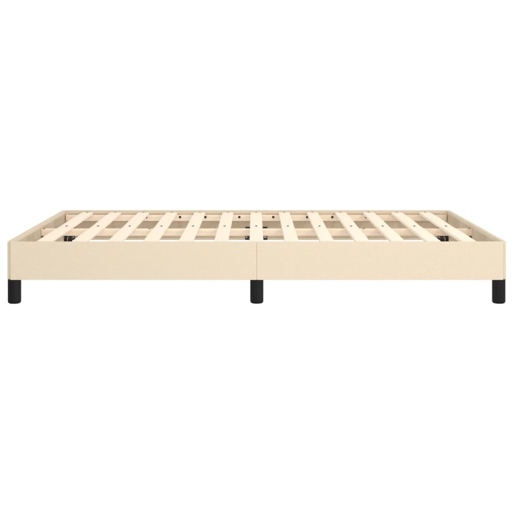 Okvir za krevet bez madraca krem 140 x 190 cm od tkanine
