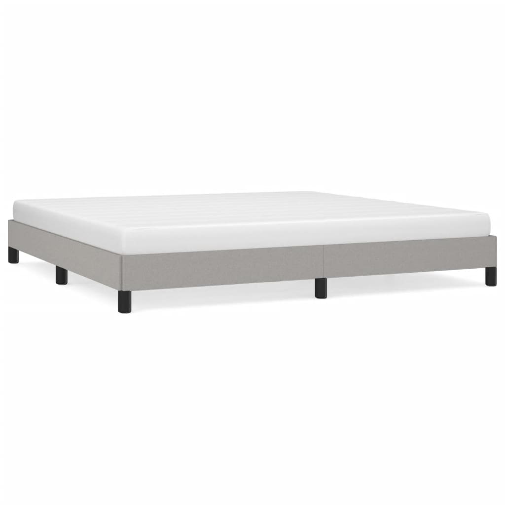 Okvir za krevet bez madraca svjetlosivi 200 x 200 cm od tkanine