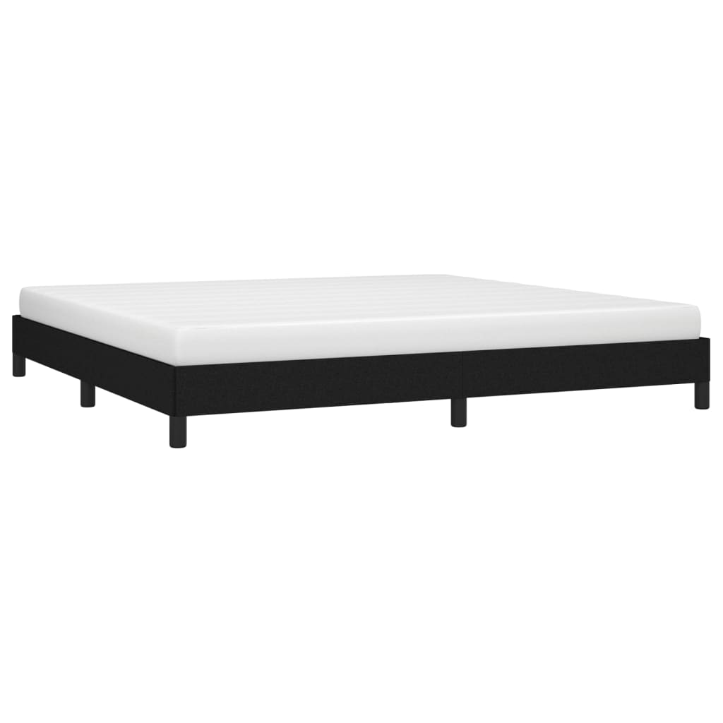 Okvir za krevet bez madraca crni 200x200 cm od tkanine