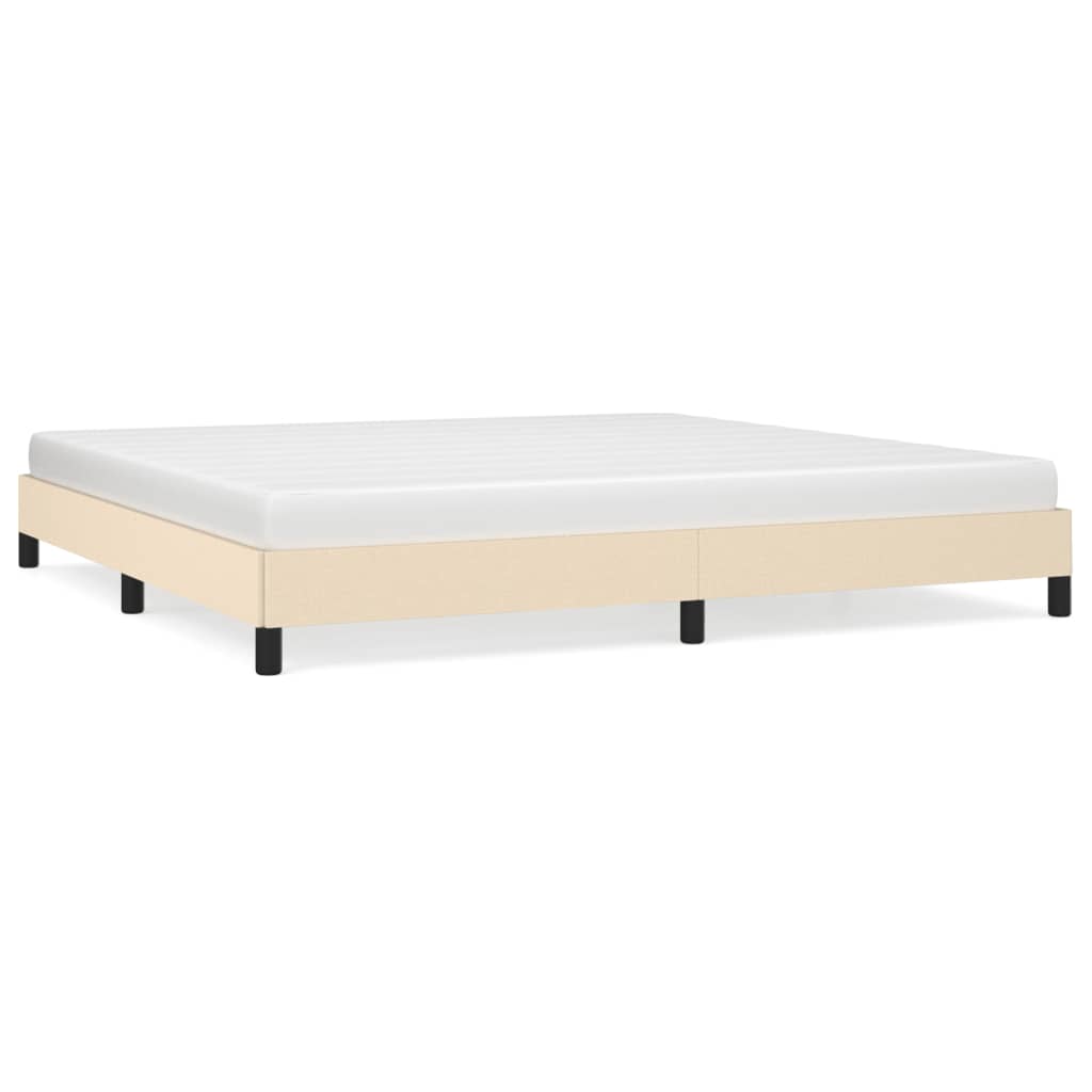 Okvir za krevet bez madraca krem 200x200 cm od tkanine