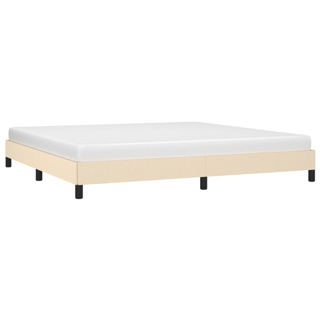 Okvir za krevet bez madraca krem 200x200 cm od tkanine
