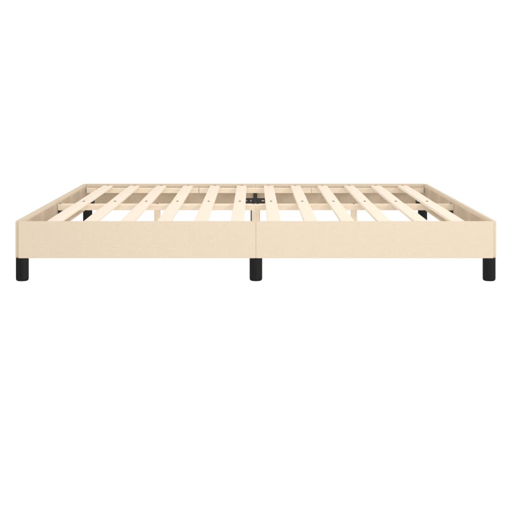 Okvir za krevet bez madraca krem 200x200 cm od tkanine