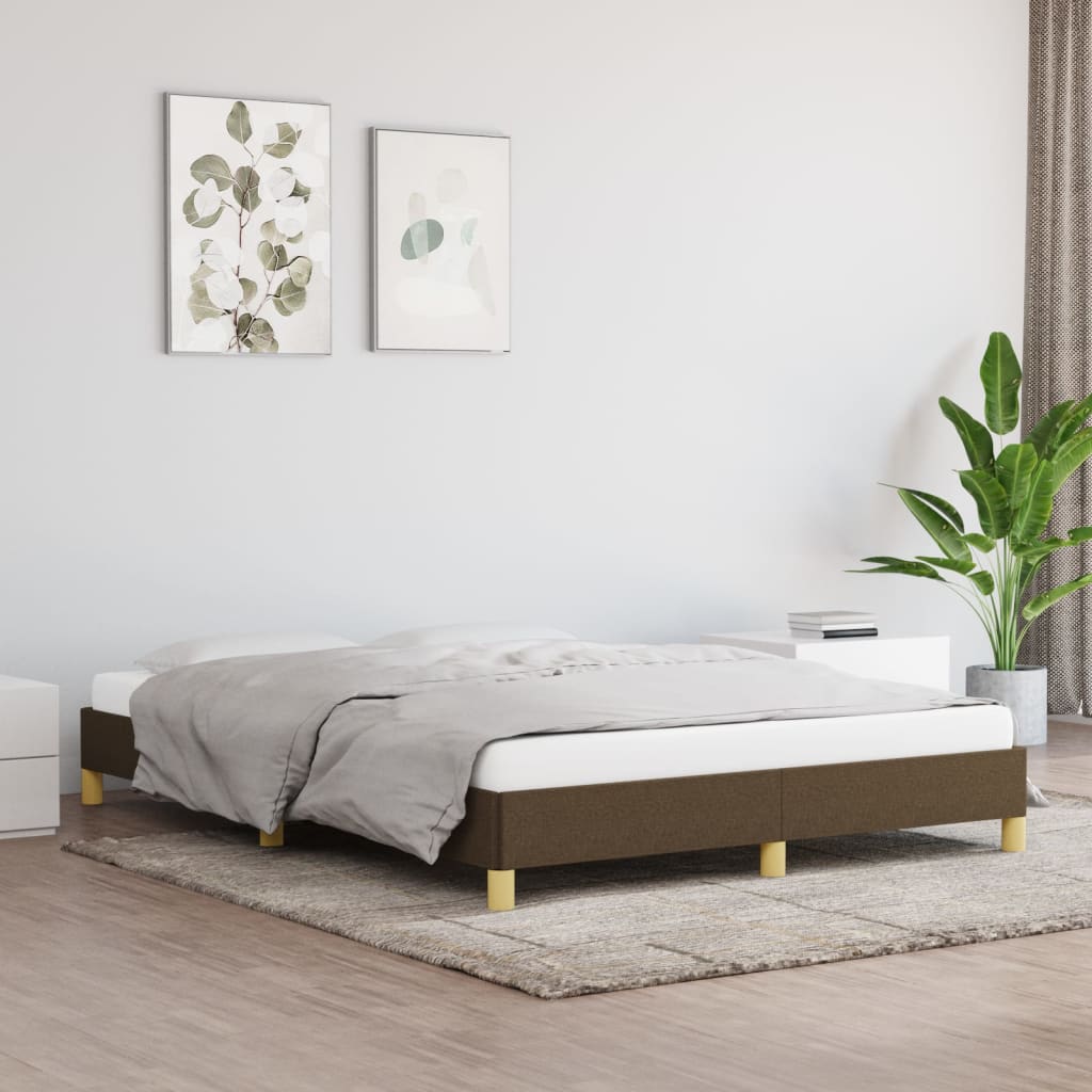 Okvir za krevet bez madraca tamnosmeđi 140 x 190 cm od tkanine