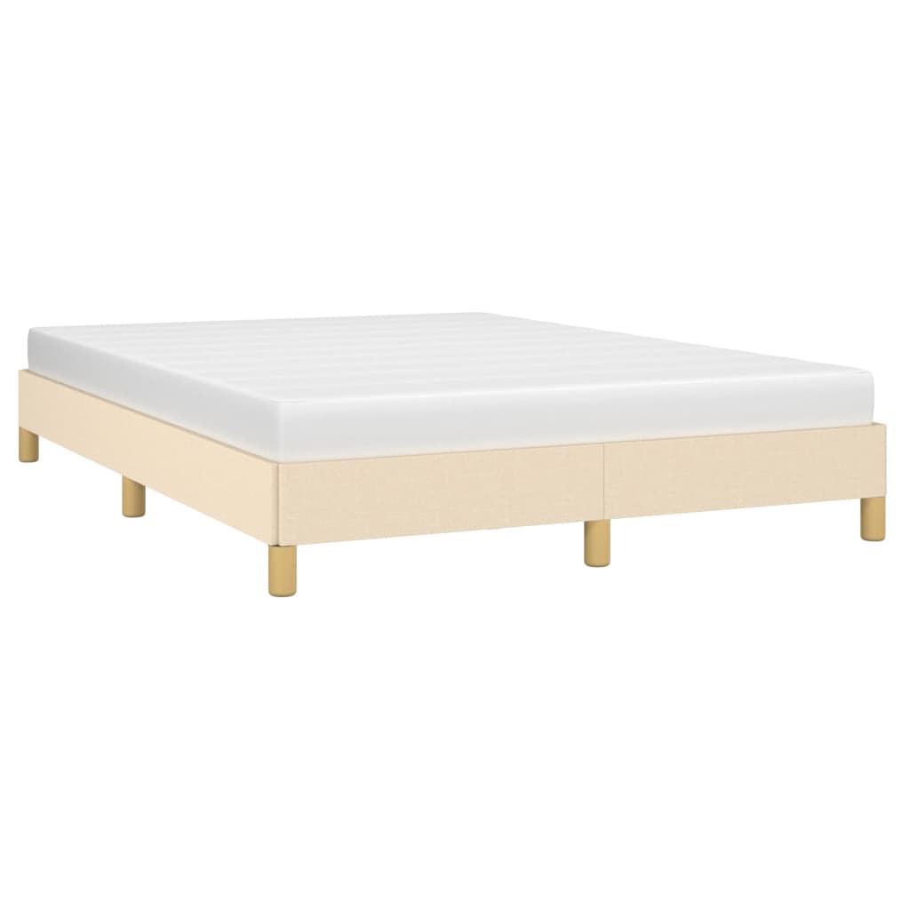 Okvir za krevet bez madraca krem 140 x 190 cm od tkanine