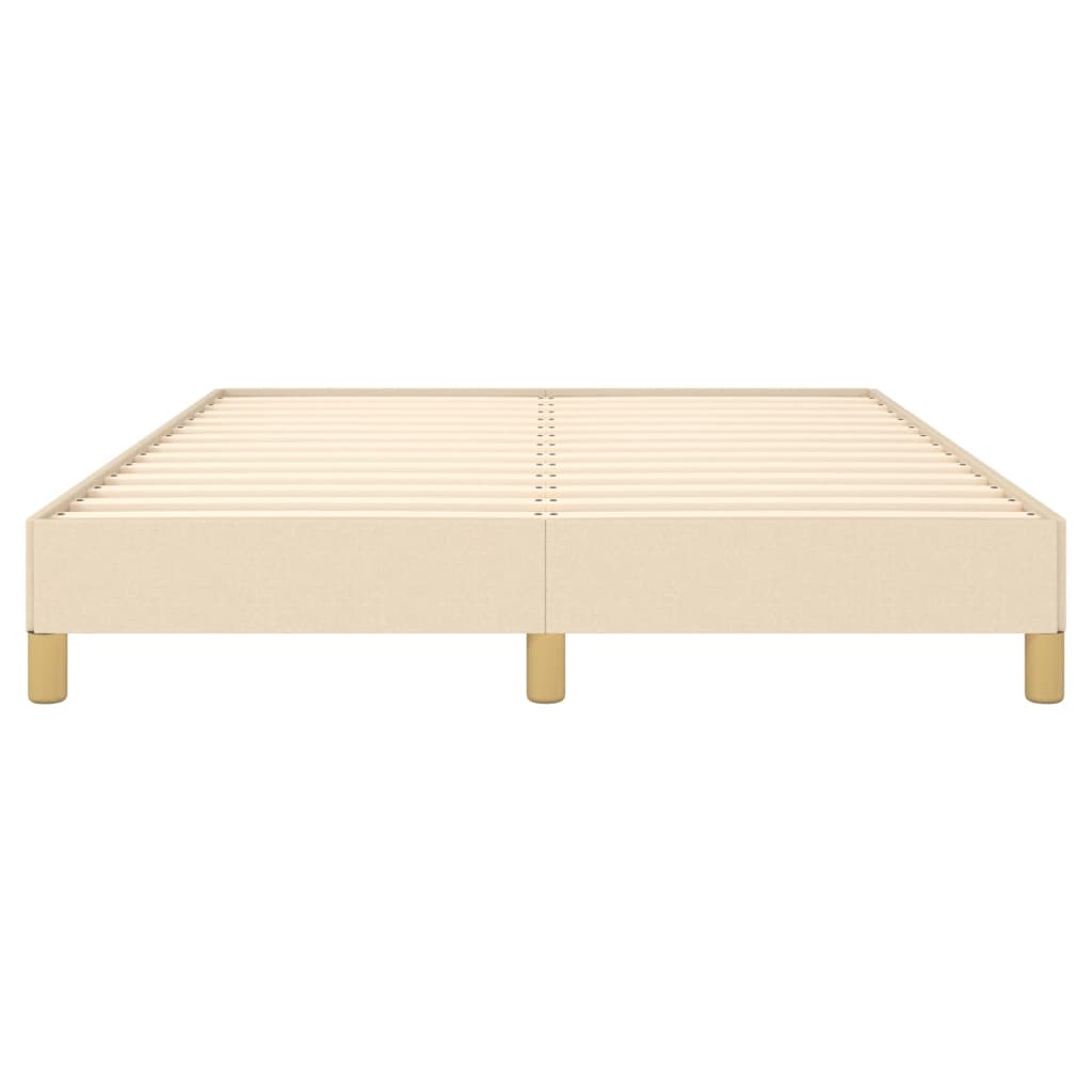 Okvir za krevet bez madraca krem 140 x 190 cm od tkanine