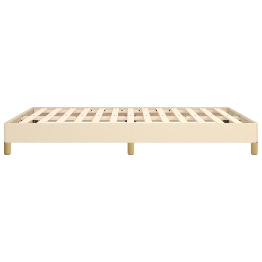 Okvir za krevet bez madraca krem 140 x 190 cm od tkanine