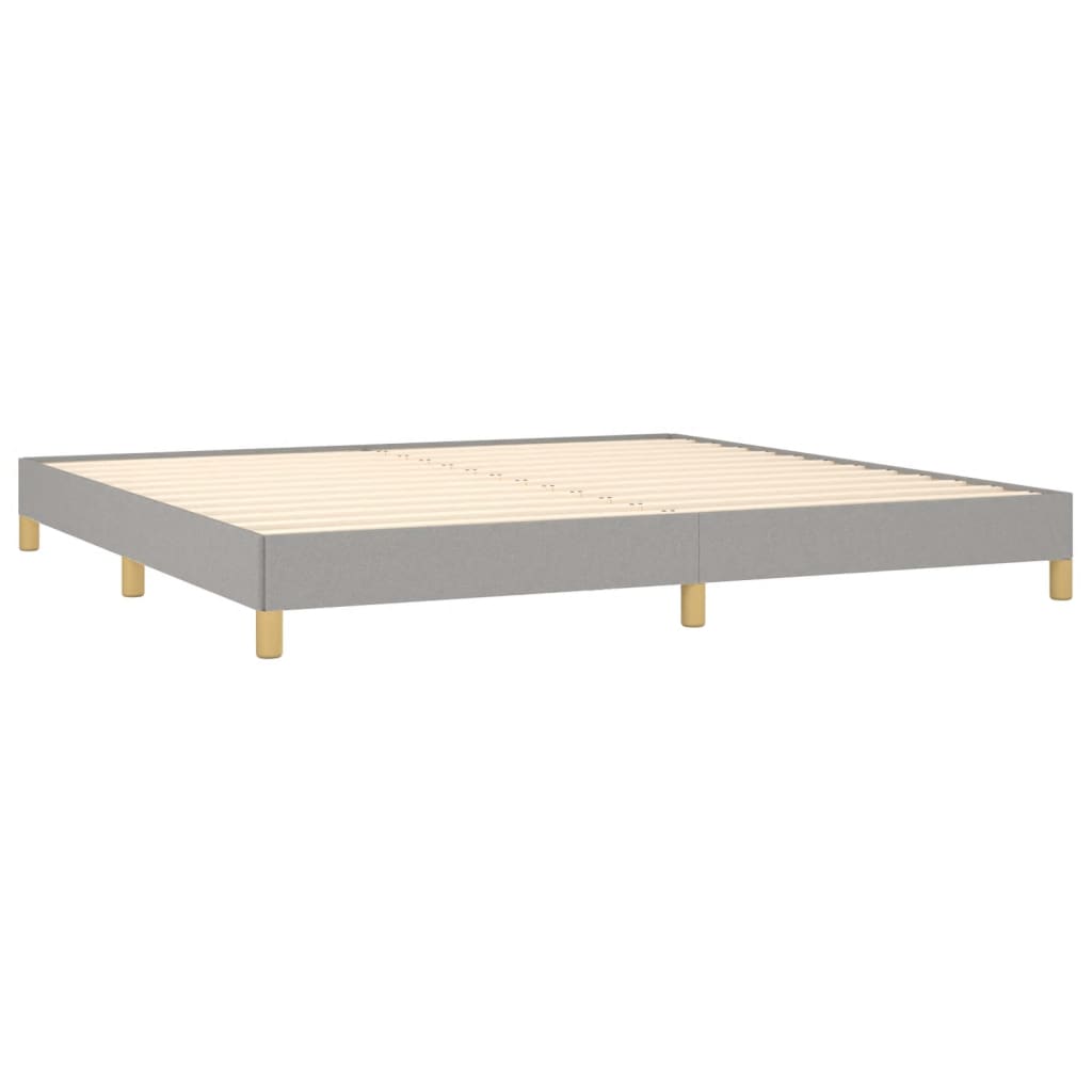 Okvir za krevet bez madraca svjetlosivi 200 x 200 cm od tkanine