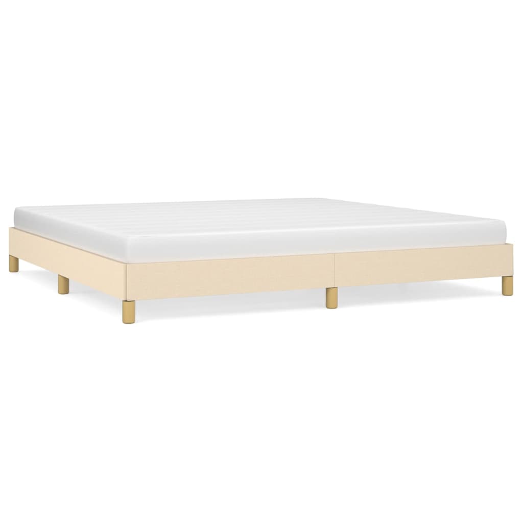 Okvir za krevet bez madraca krem 200x200 cm od tkanine