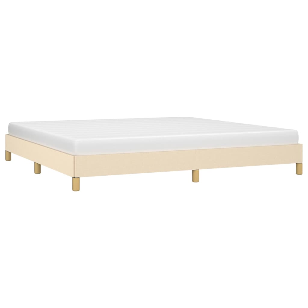 Okvir za krevet bez madraca krem 200x200 cm od tkanine