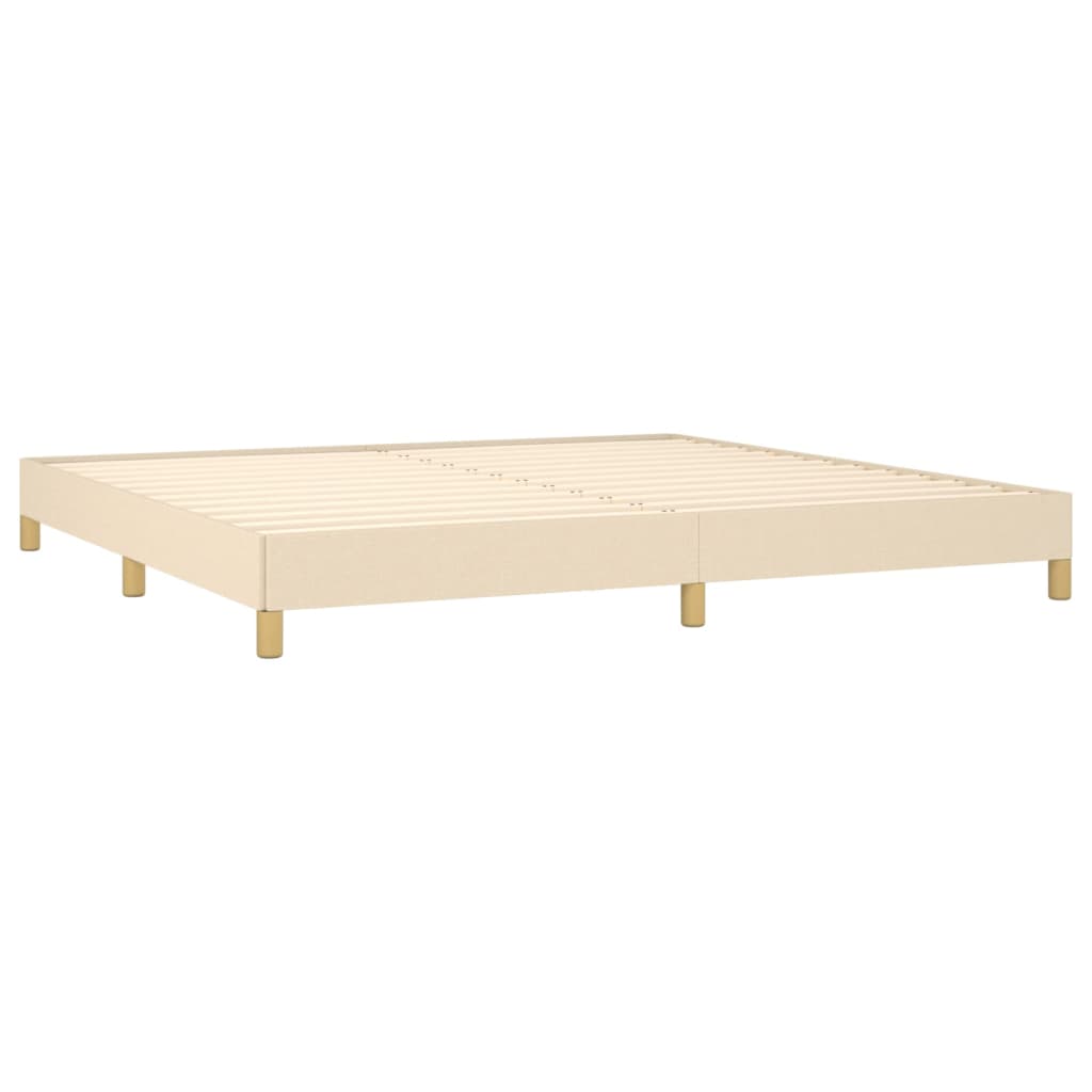 Okvir za krevet bez madraca krem 200x200 cm od tkanine