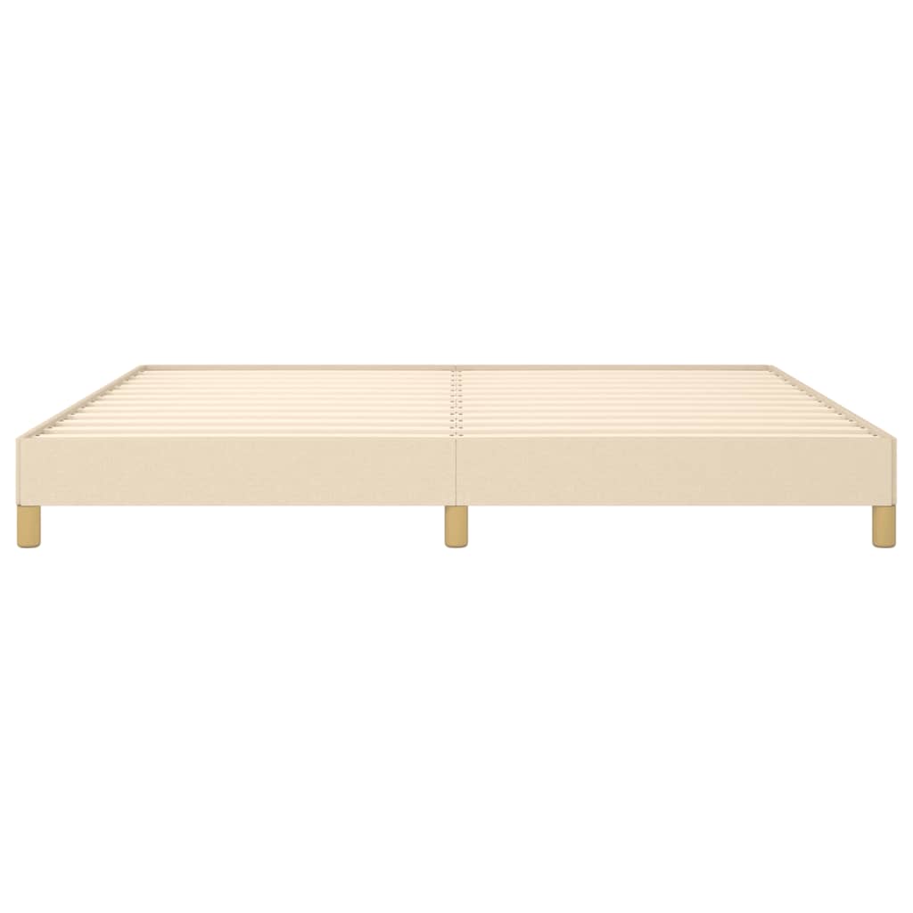 Okvir za krevet bez madraca krem 200x200 cm od tkanine