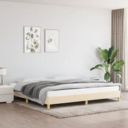Okvir za krevet bez madraca krem 200x200 cm od tkanine