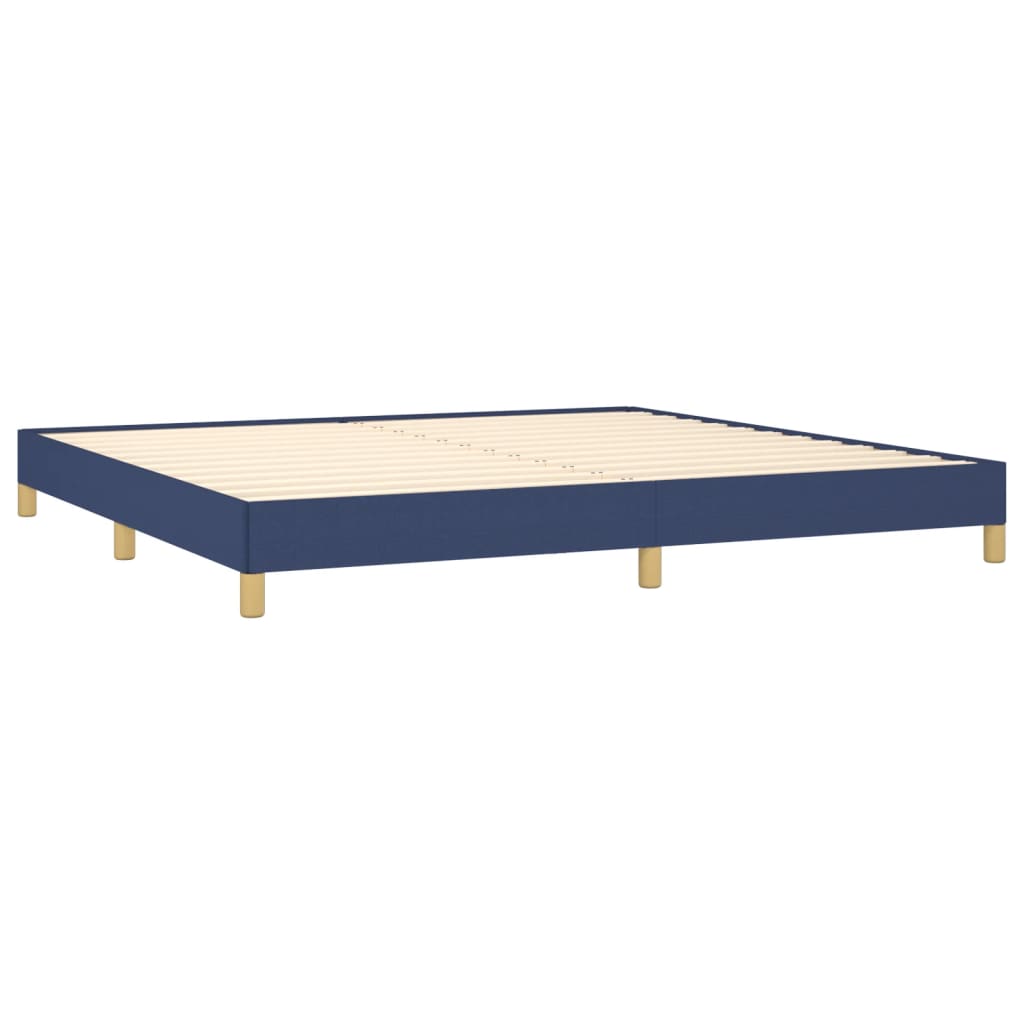 Okvir za krevet bez madraca plavi 200x200 cm od tkanine