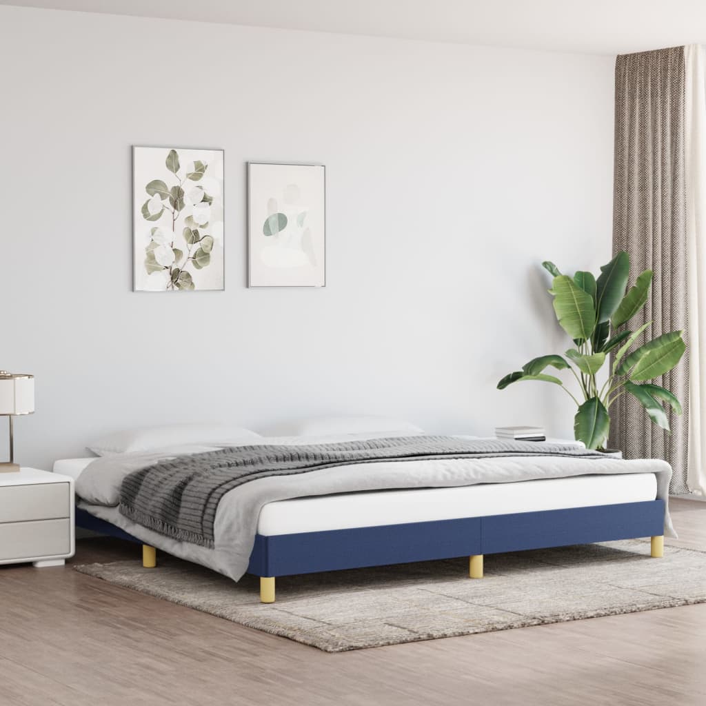 Okvir za krevet bez madraca plavi 200x200 cm od tkanine