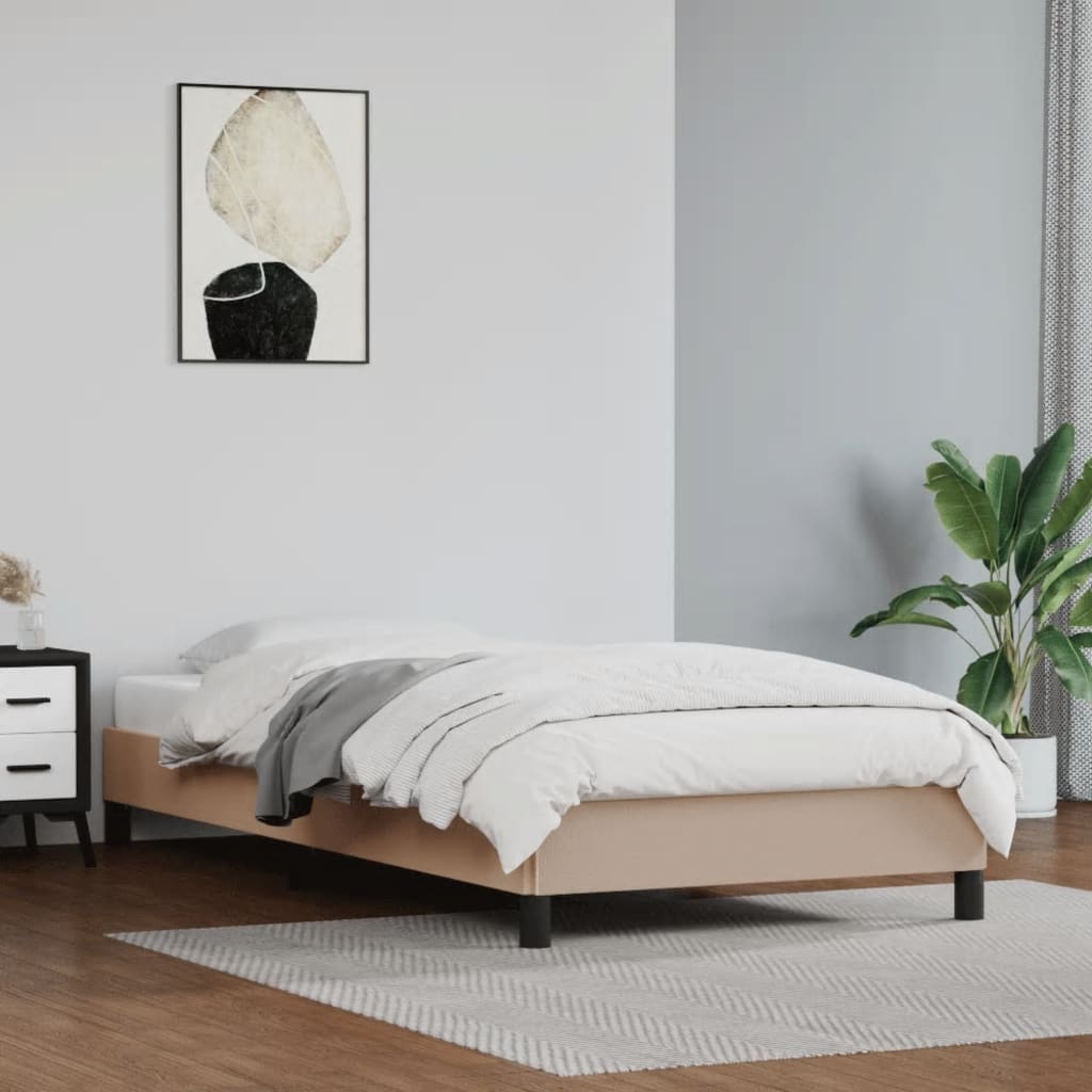 Okvir za krevet boja cappuccina 90x190 cm od umjetne kože