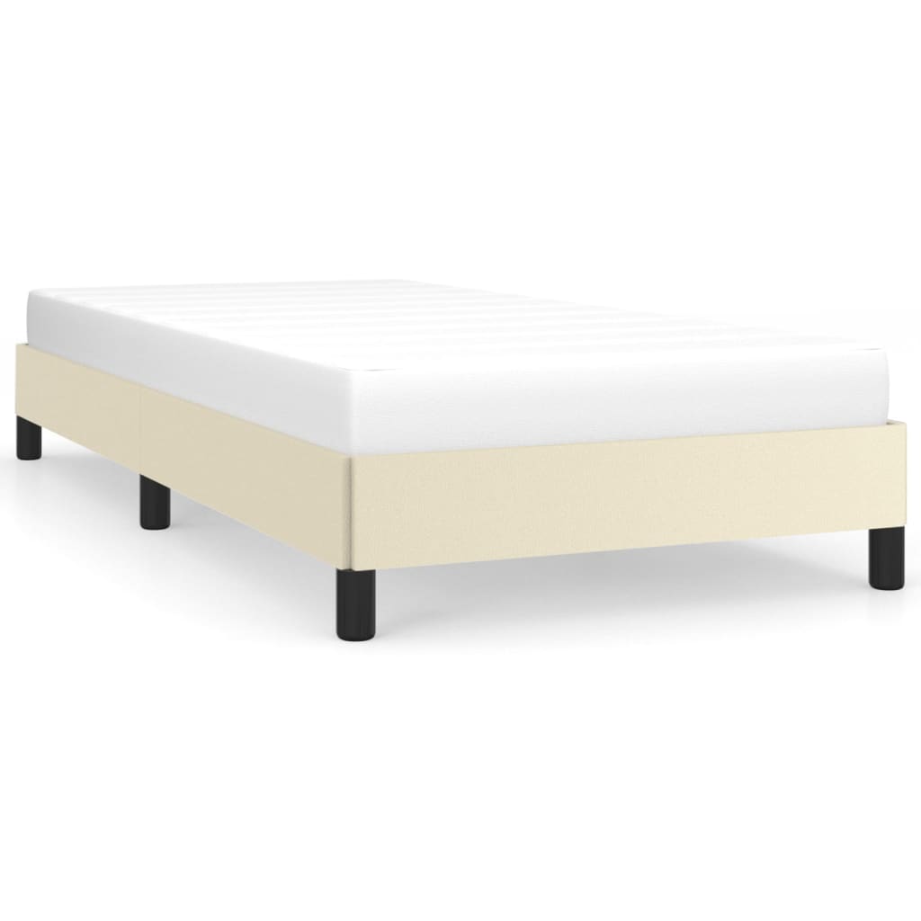 Okvir za krevet krem 90x200 cm od umjetne kože