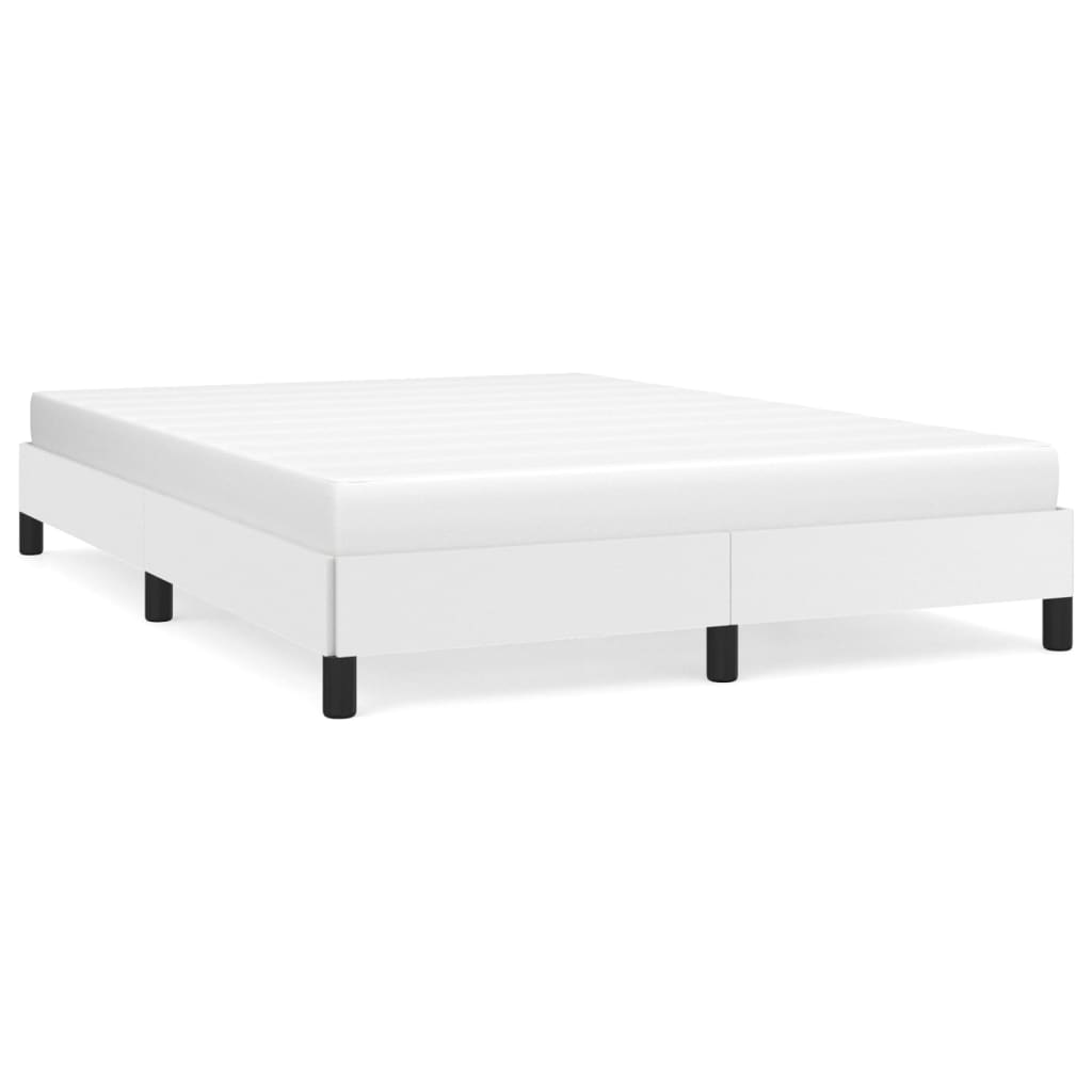 Okvir za krevet bijela 140x190 cm od umjetne kože