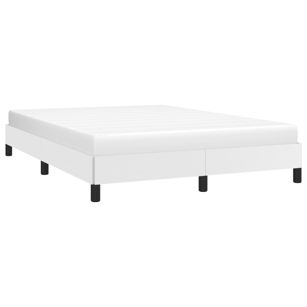 Okvir za krevet bijela 140x190 cm od umjetne kože