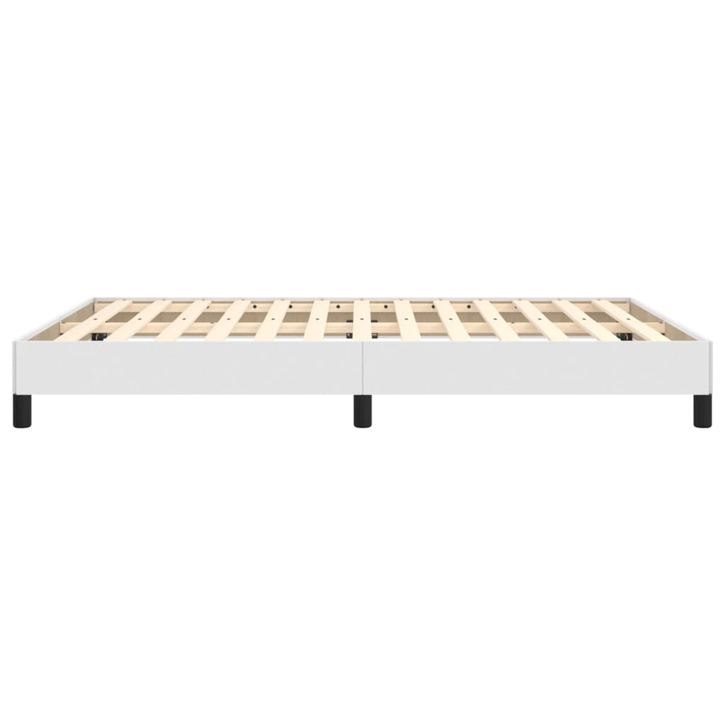 Okvir za krevet bijela 140x190 cm od umjetne kože