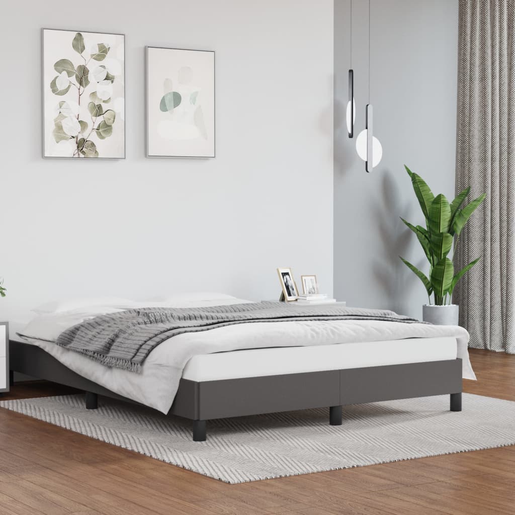 Okvir za krevet sivi 140x190 cm od umjetne kože