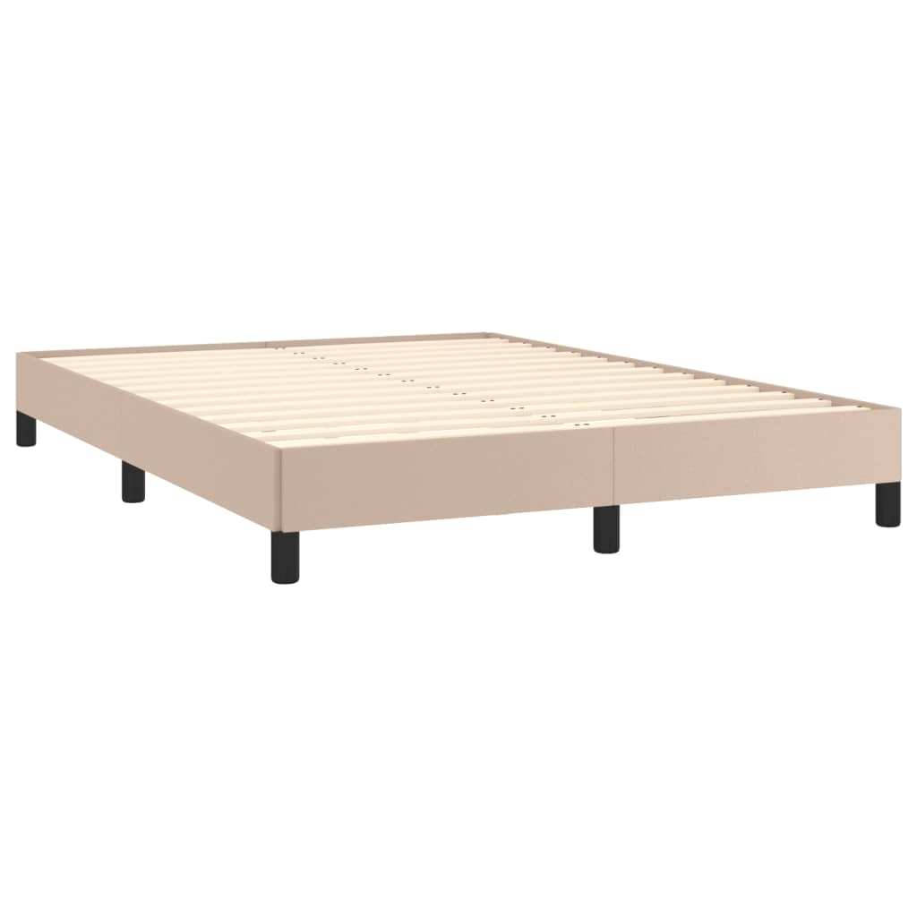 Okvir za krevet boja cappuccina 140x190 cm od umjetne kože