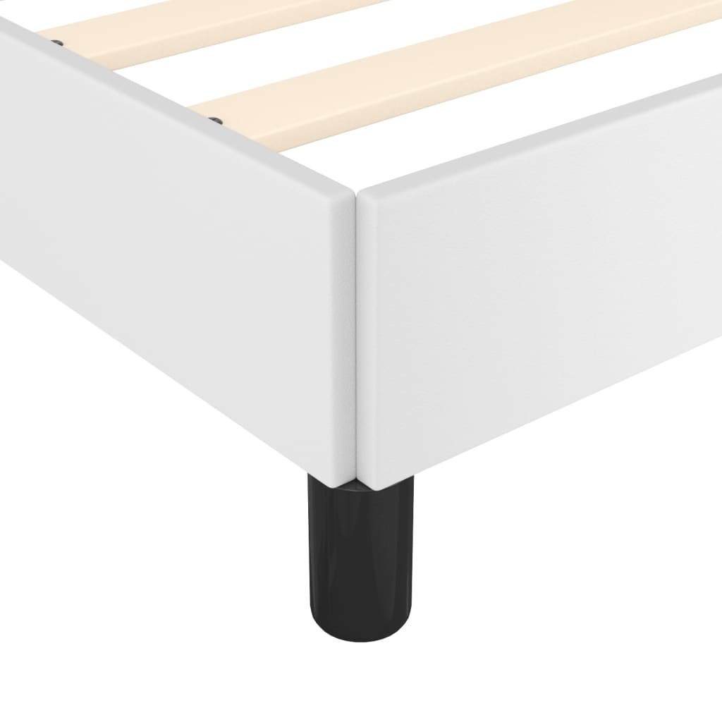 Okvir za krevet bijela 140x200 cm od umjetne kože