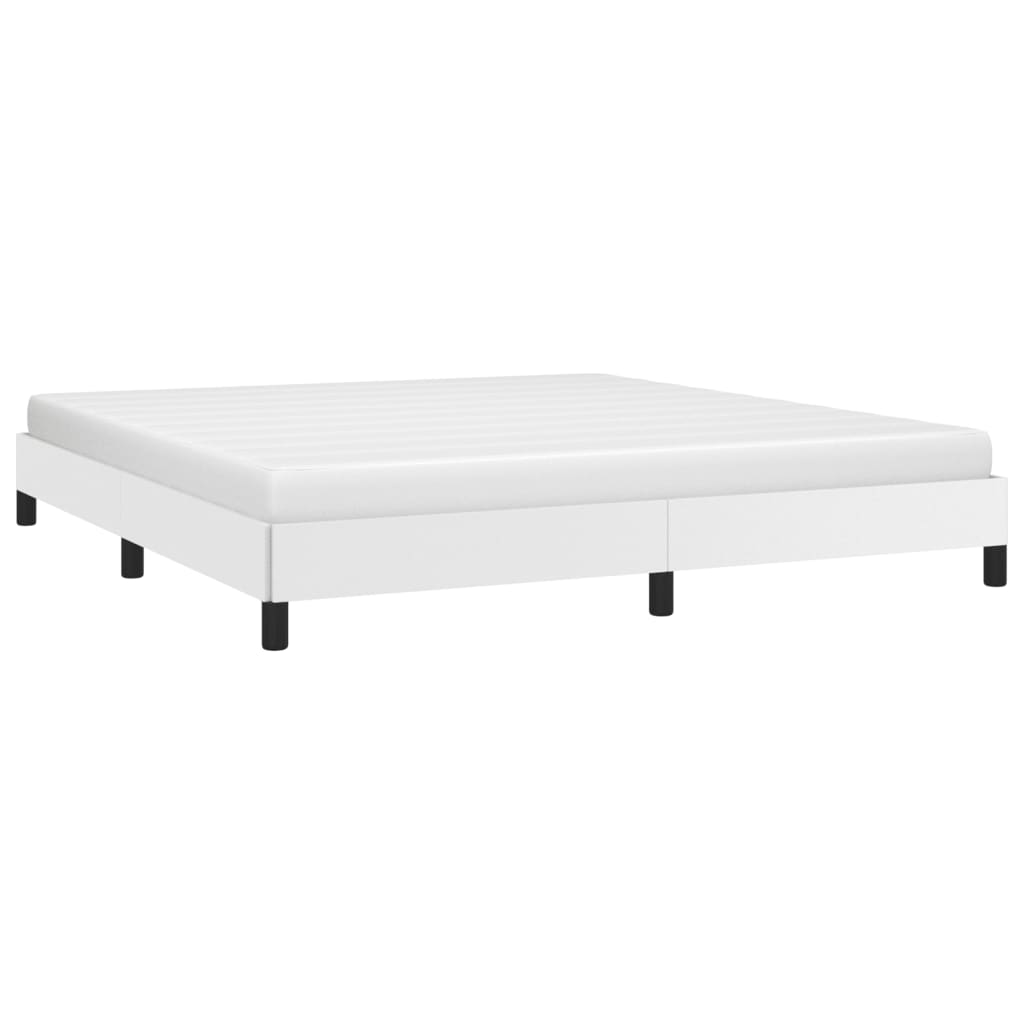 Okvir za krevet bijela 160x200 cm od umjetne kože